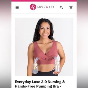 Love and Fit everyday luxe 2.0 hands free pumping and nursing bra
